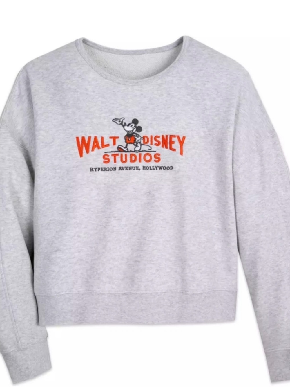 Walt Disney Studios Grey Crop Crewneck - Picture 2 of 3